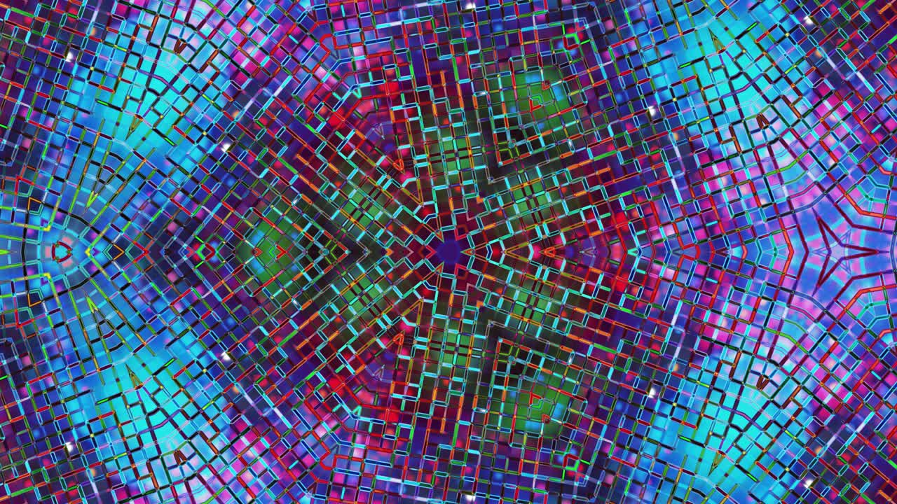 patrón simétrico iridescente líquido como el caleidoscopio con ondas. 3d elegante bucle abstracto bg, estructura ondulada de vidrio líquido brillante con hermosos colores de gradiente. 4k