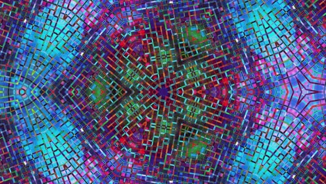 Liquid iridescent symmetrical pattern like kaleidoscope with waves. 3D stylish looped abstract bg, wavy structure of brilliant liquid glass with beautiful gradient colors. 4k
