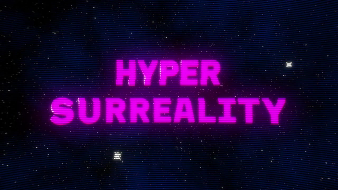 Opening starfield showing green beams converging in space, white circle, star glyphs, magenta text
