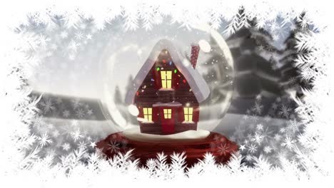 Christmas-snowflake-border-with-snow-globe-and-house