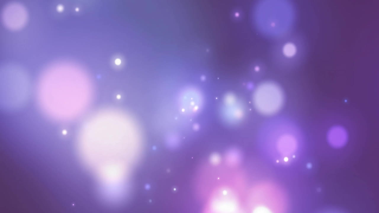 animación de puntos de luz brillantes que se mueven sobre un fondo azul