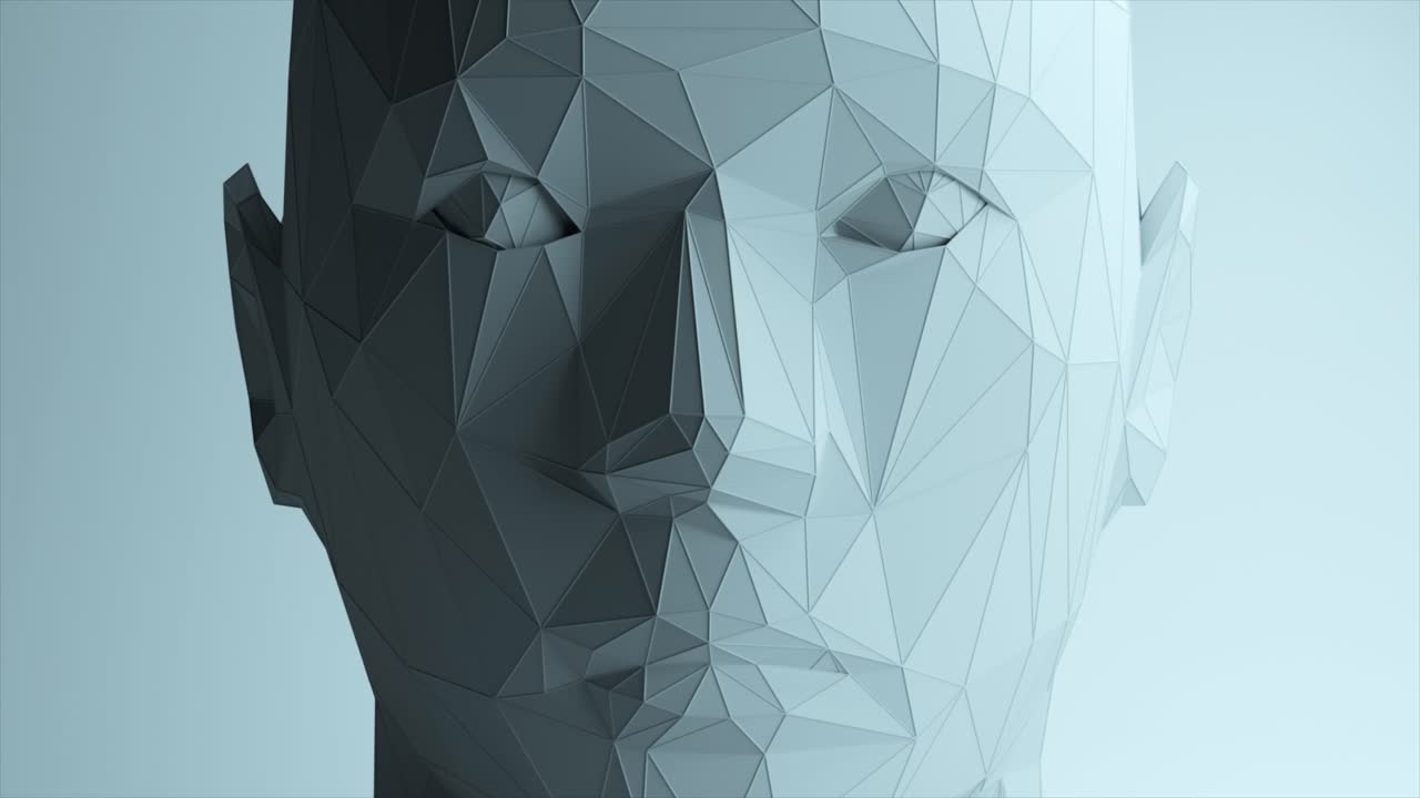 modelo 3d de la cabeza de una mujer