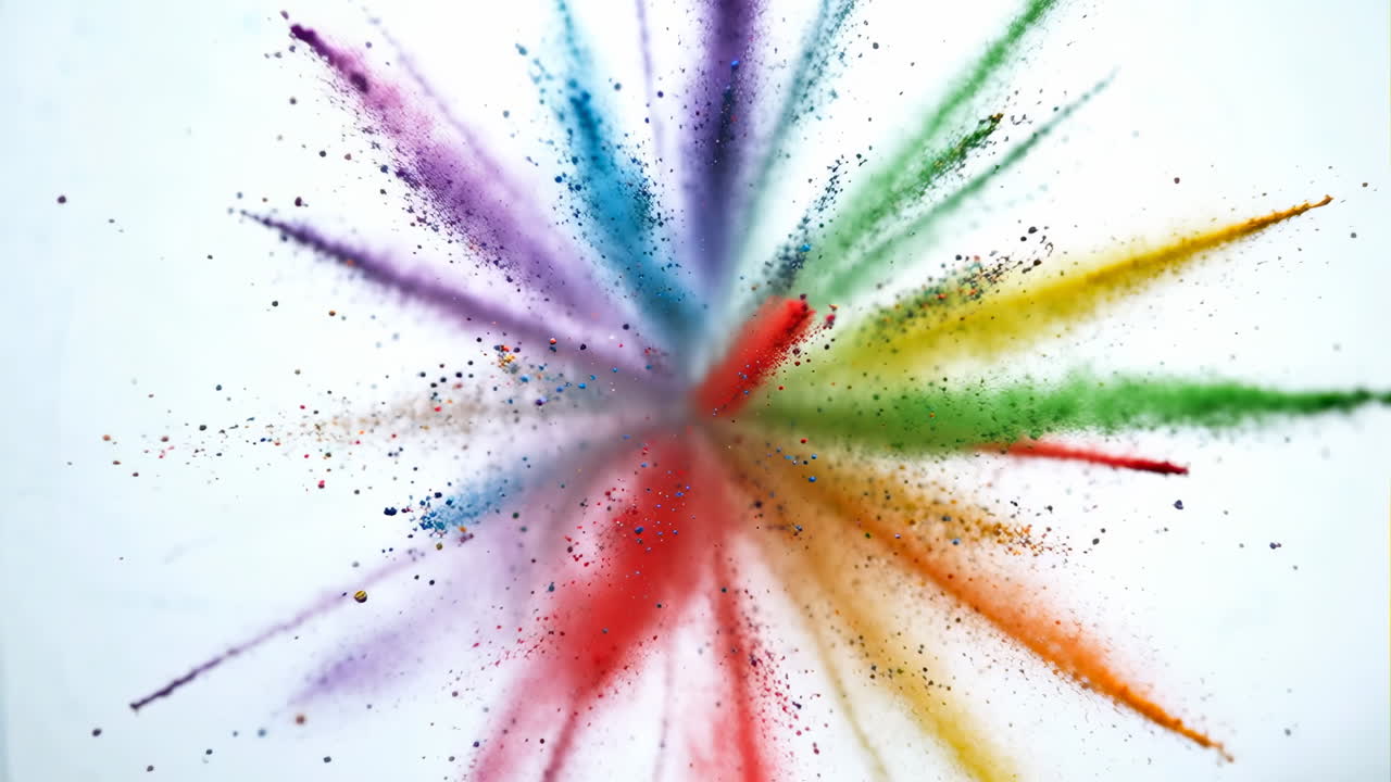 다채로운 파우더 폭발