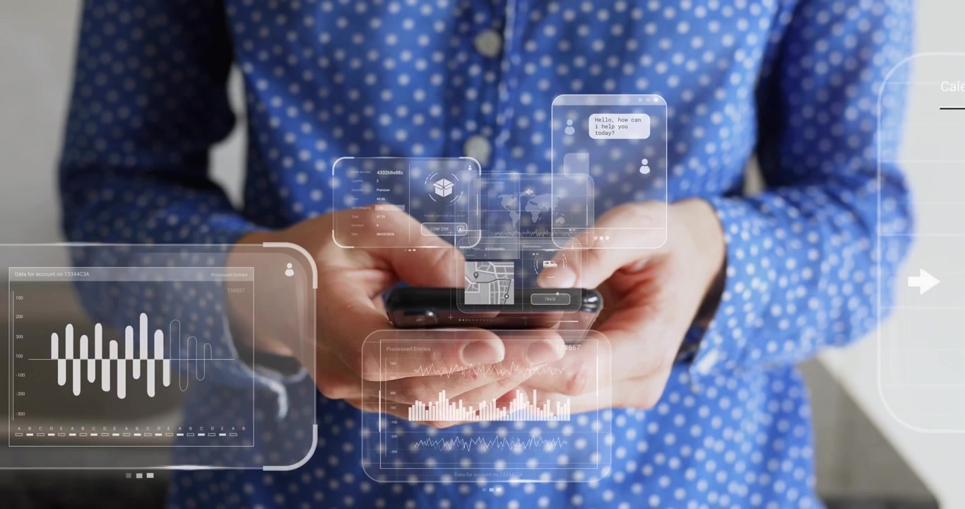Animazione di un uomo che utilizza uno smartphone, sovrapposta a un altro uomo che utilizza uno smartphone.