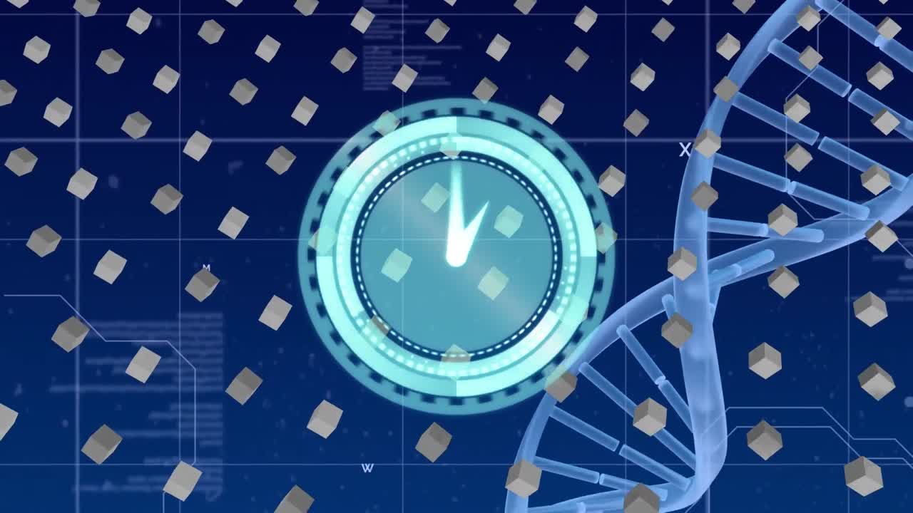 과학 데이터 처리의 클럭 오버 애니메이션