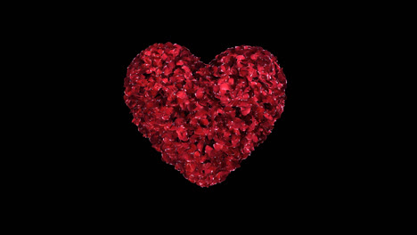 el corazón de los pétalos de rosa