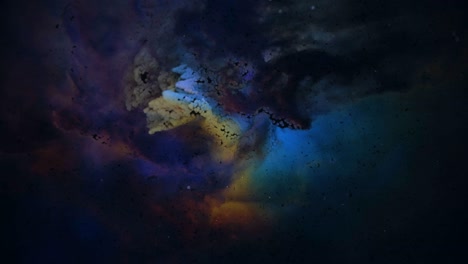 unique particle recreation of the lagoon nebula