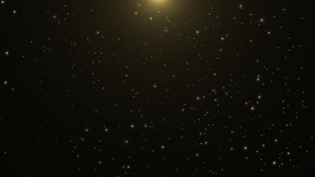 Beautiful shiny dust particles fly abstract golden bokeh background glitter floating air iridescent