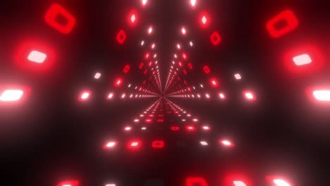 túnel de luz roja de neón