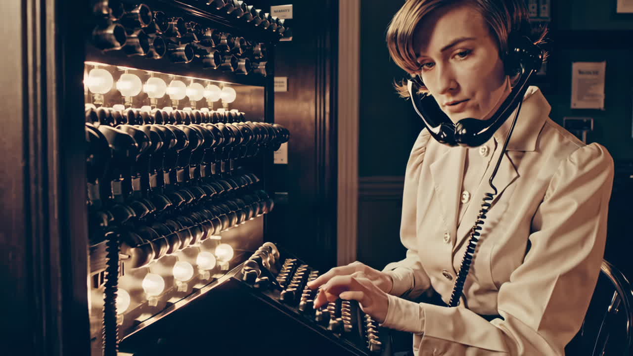 Vintage telefonsentraloperatør