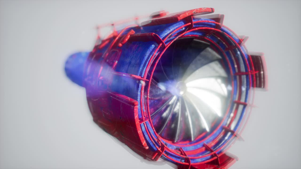 jet engine turbine parts rotate