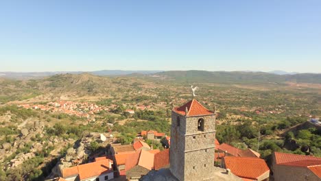 aerial view of a picturesque portuguese hilltop village