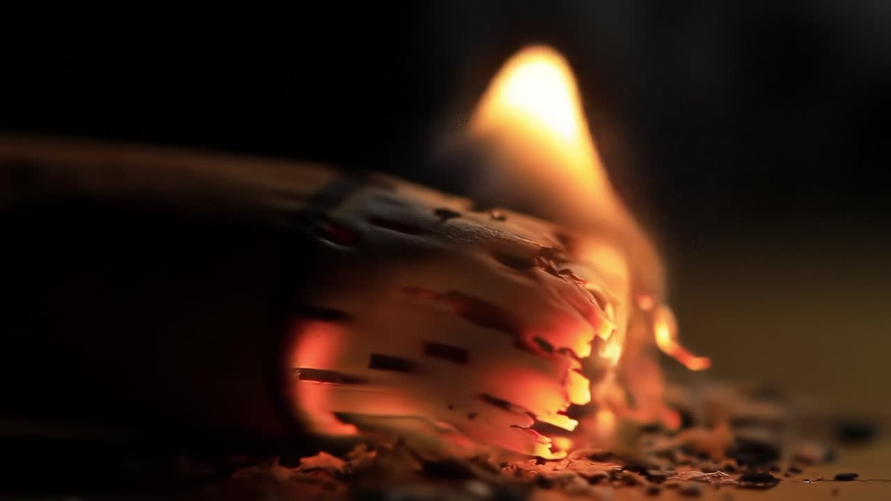 Captivating Glow of Burning Wood and Flickering Flame, Capturing the Intense Beauty and Energy of Fire in Two Stunning Frames of a Fiery Transformation