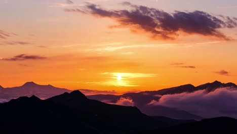 sunrise over the mountains