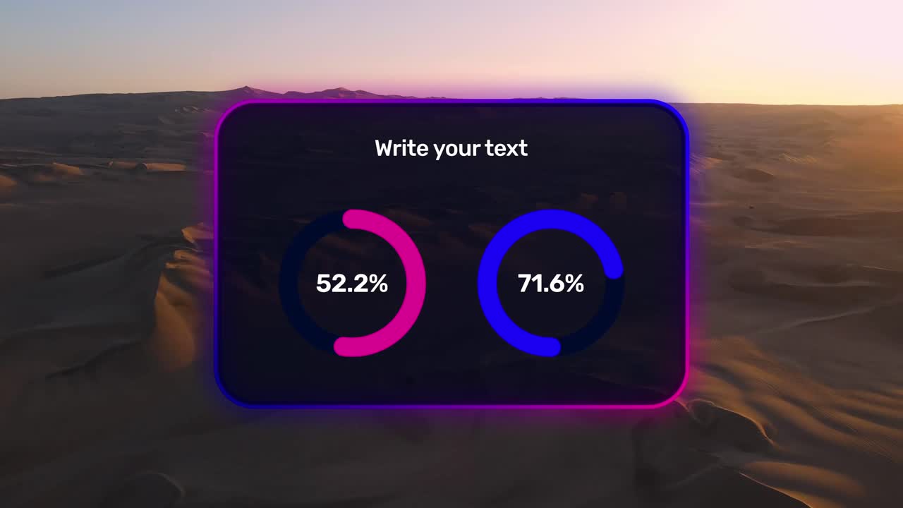 Animerede datavisualiseringer og infografik om ørkenlandskaber