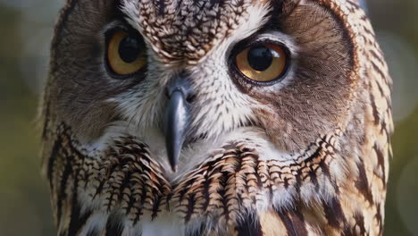 un primer plano de un búho águila