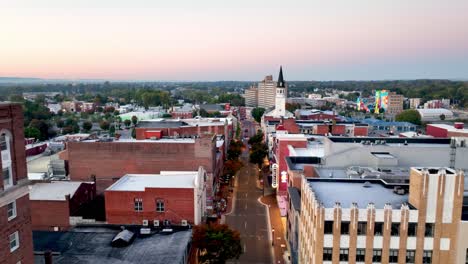 aerial hagerstown maryland at sunrise