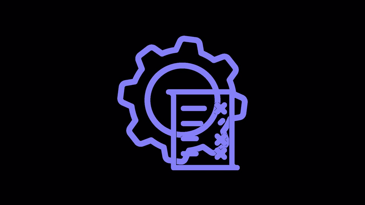 Animated Icon of Gear and Checklist with Progress Marks