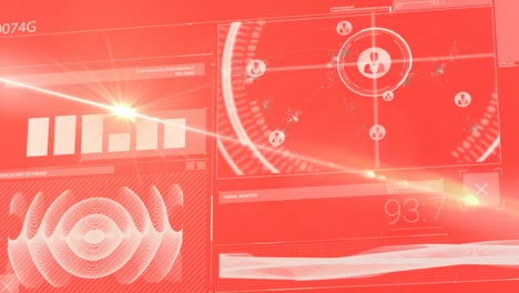 animation of data processing over light spots