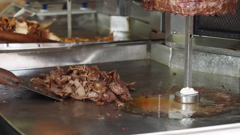 doner kebab being prepared