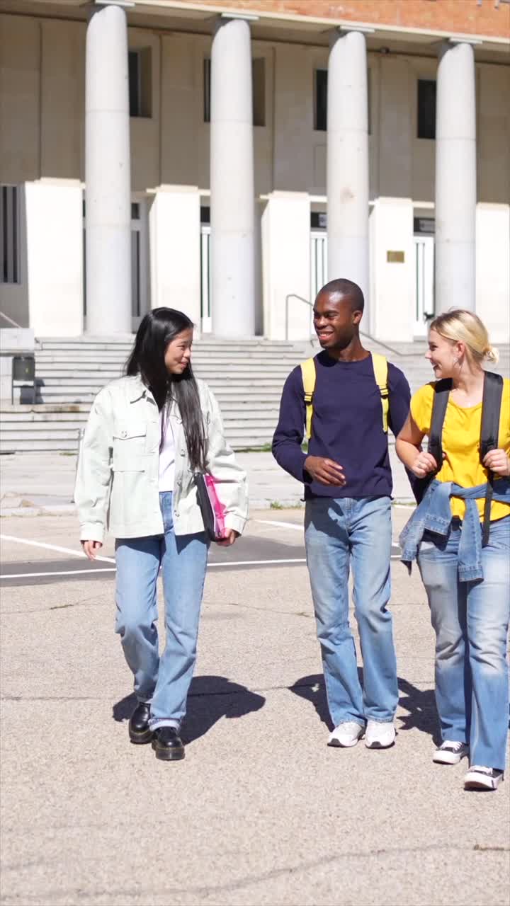 Group of students on a college campus