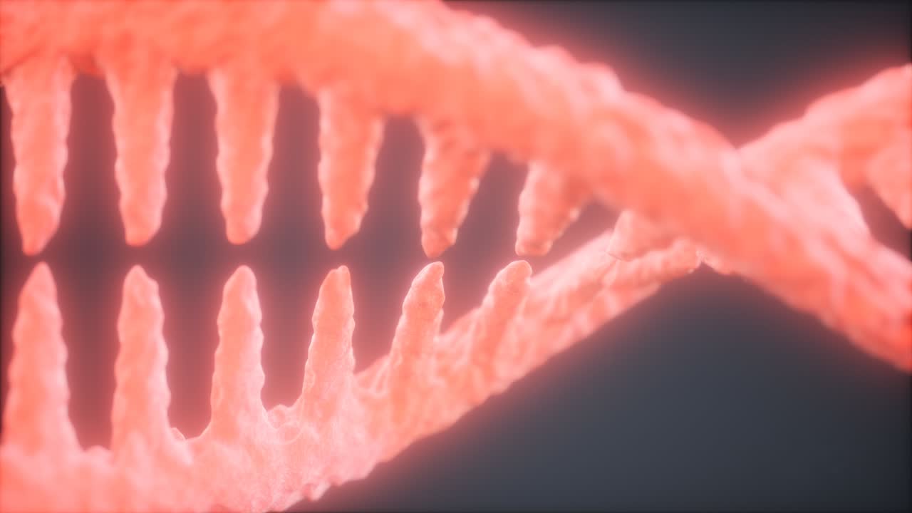 partículas brillantes adn renderizado en 3d