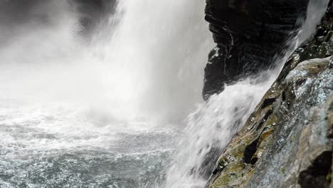 linville falls raging water hits linville river