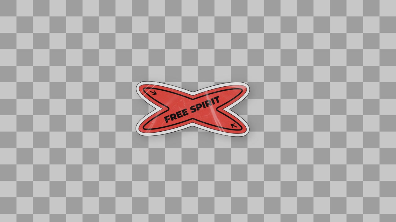 Free Spirit Retro Sticker