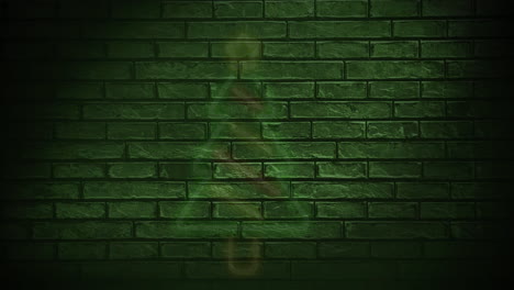 animación de la pared de ladrillo sobre el árbol de navidad