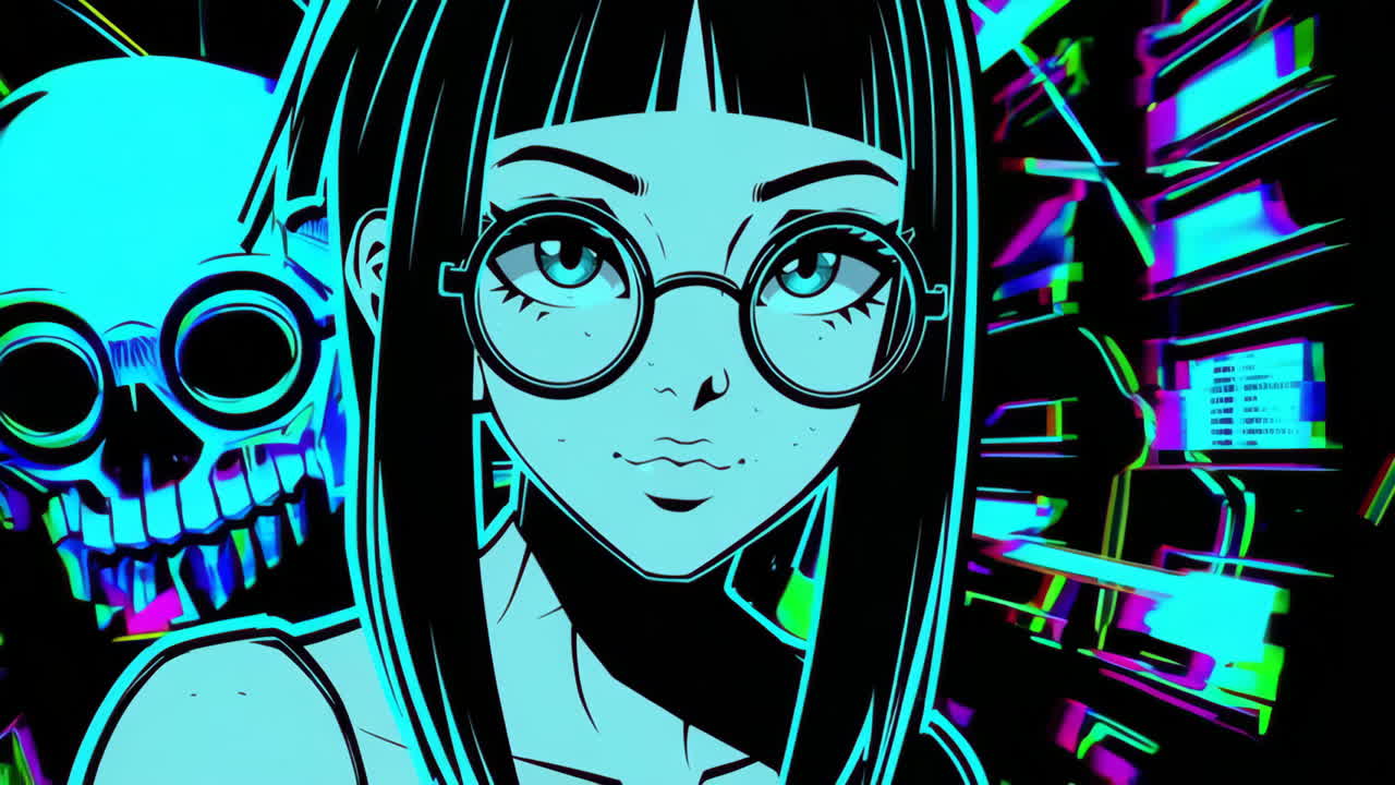 Vibrant Cyberpunk Portraits with Neon Aesthetics