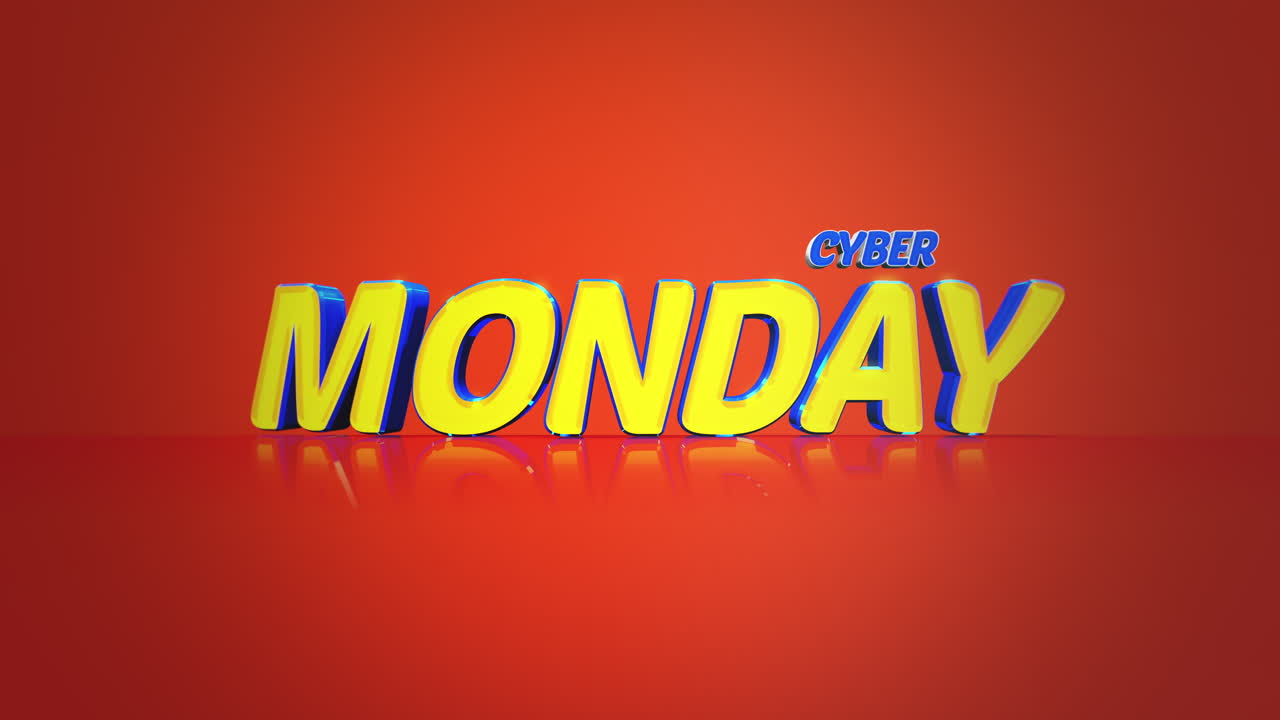 lunes cibernético en degradado naranja moderno