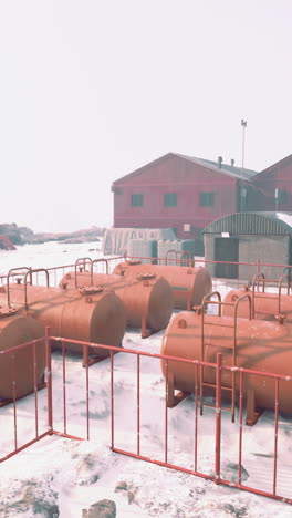 fuel tanks at a research station in the arctic