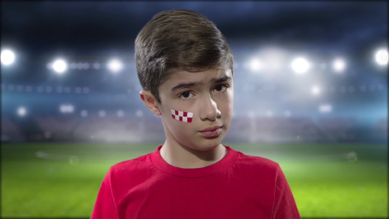 niño celebrando el gol de croacia