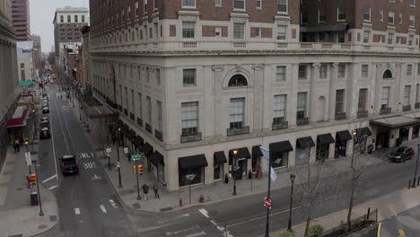 Philadelphia-Street-Corner---Drone-Shot-of-9th-St