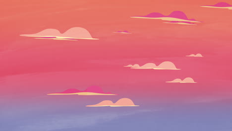 cartoon animation background with motion clouds