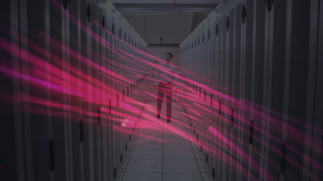 Animation of scope scanning and data processing over warehouse