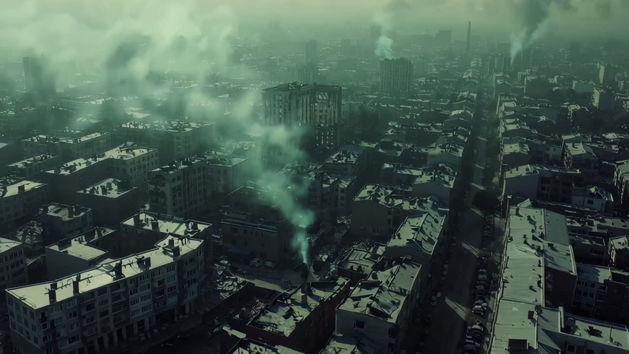 재난 이후 황폐한 도시