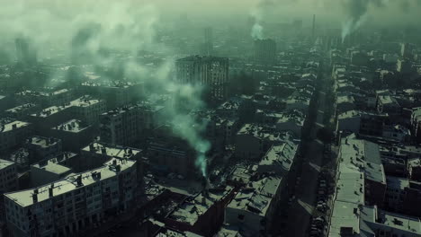 ciudad desolada después de una catástrofe