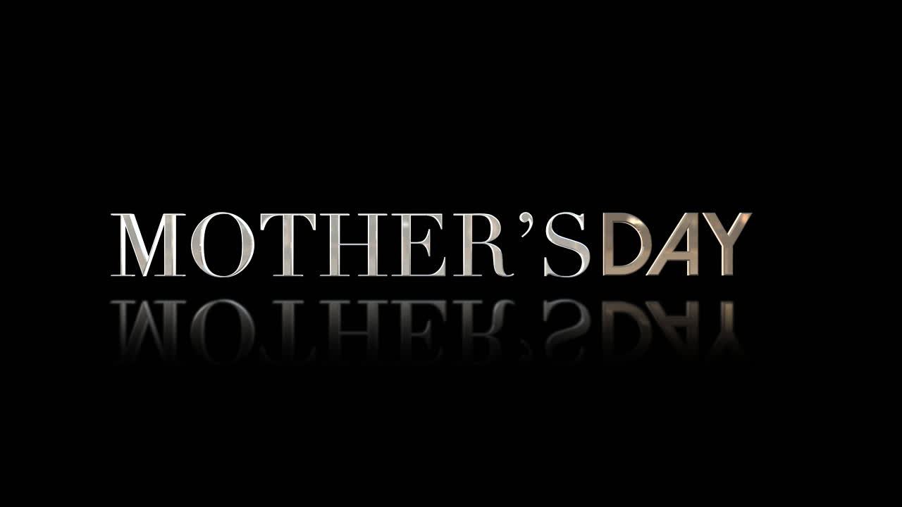 금색 경계 카드로 어머니의 날을 축하하십시오.