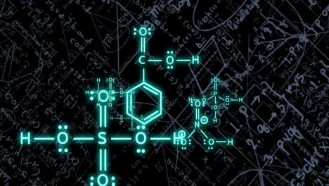 animation of scientific data processing over dark background