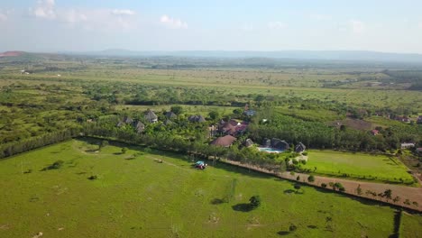 scenic tropical nature near luxury accommodations in emburara farm lodge in uganda, africa