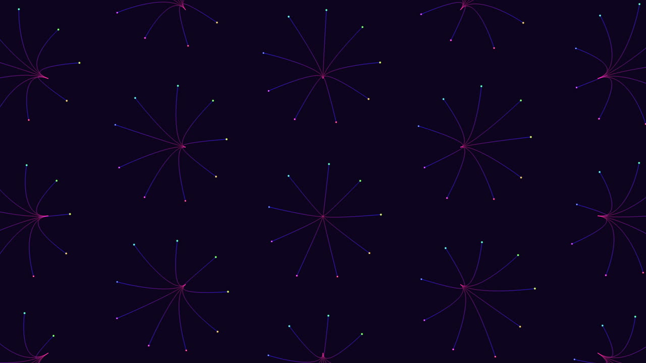 Elegant black and purple pattern with circles and dots