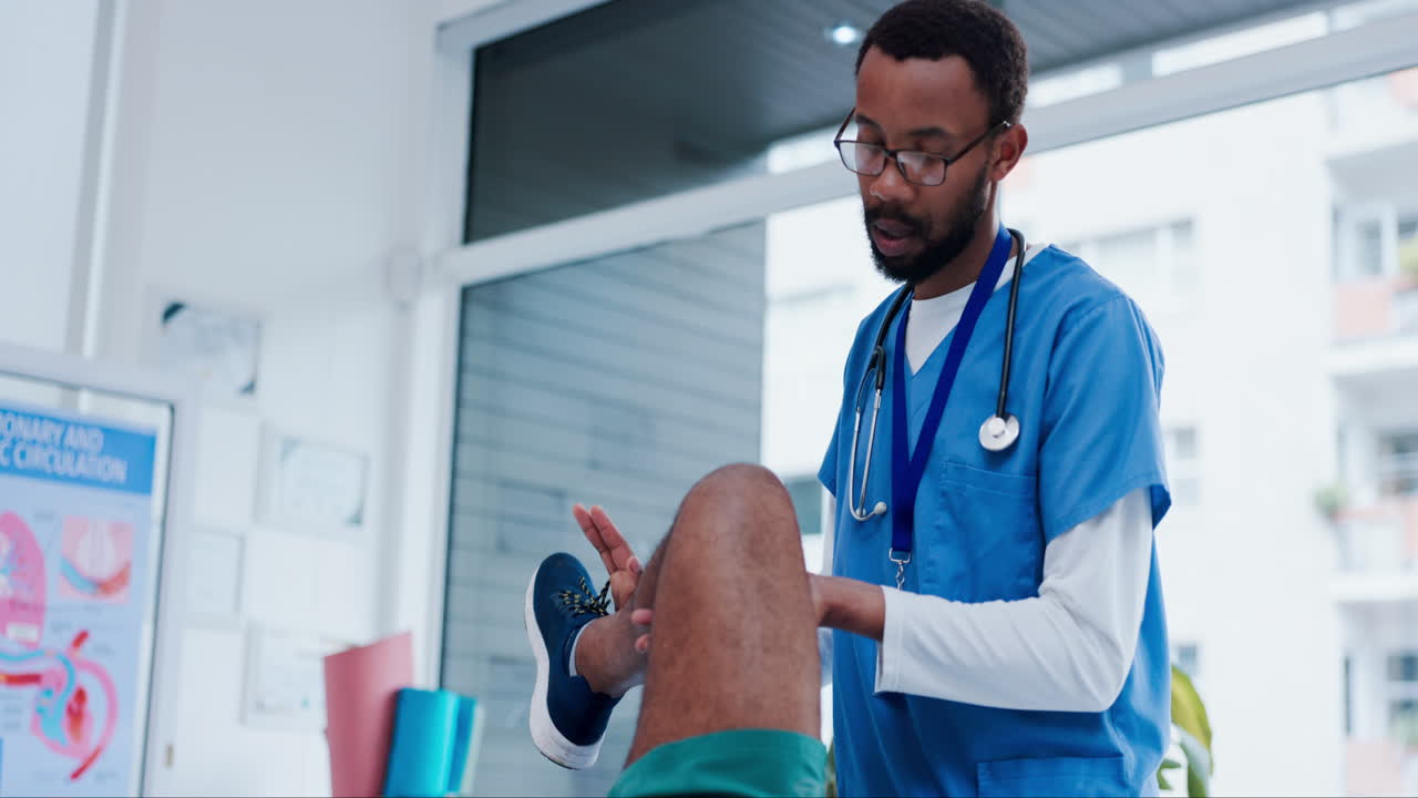 Physiotherapy, stretching legs