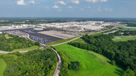 sprawling car manufacturing plant in usa