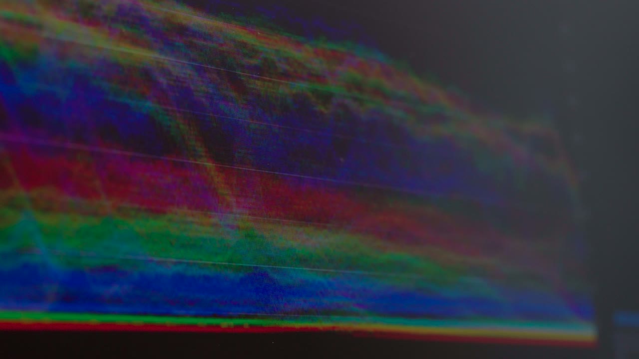 diagrama de ondas de color rgb de video en 4k.