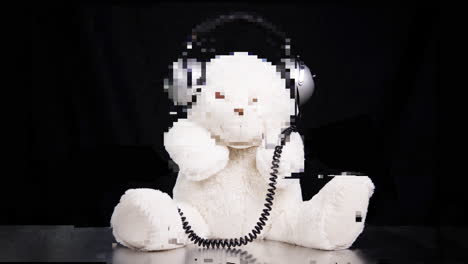 teddy bear with headphones