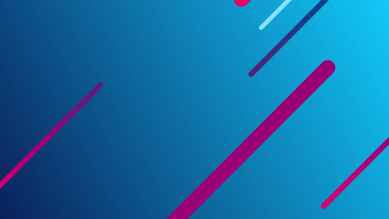 Animazione in loop continuo di linee verticali luminose. Sfondi astratti blu intenso e viola vivido.