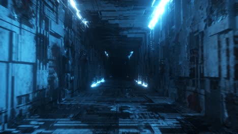 el túnel luminoso futurista