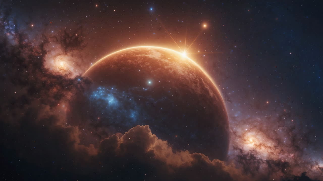 Cosmic Sunrise on a Distant Planet