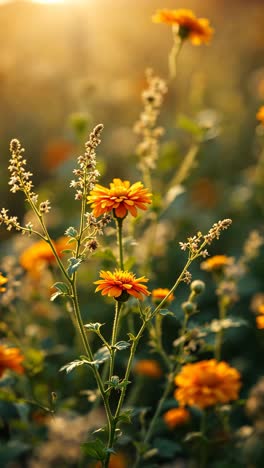 orange flowers in sunlight